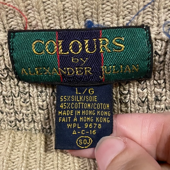 Vintage Men's Tan Crewneck Sweater - Picture 2 of 4